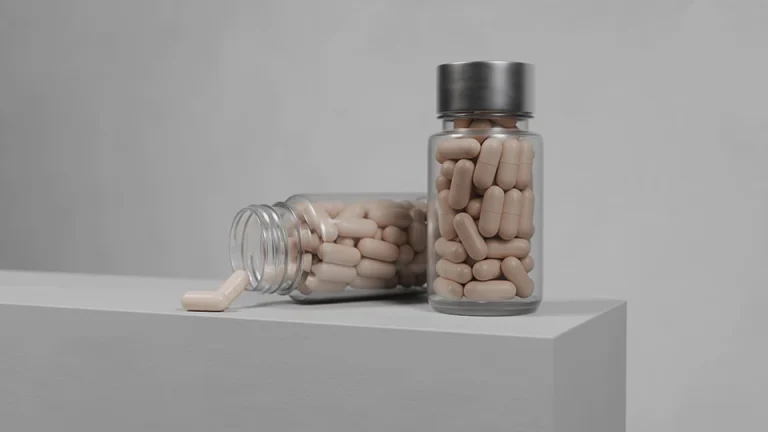 glass pill bottles mockup template