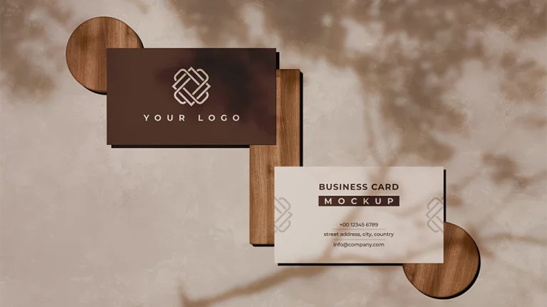 minimal business card mockup template