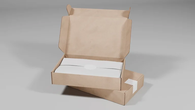 pen cardboard shipping box mockup template