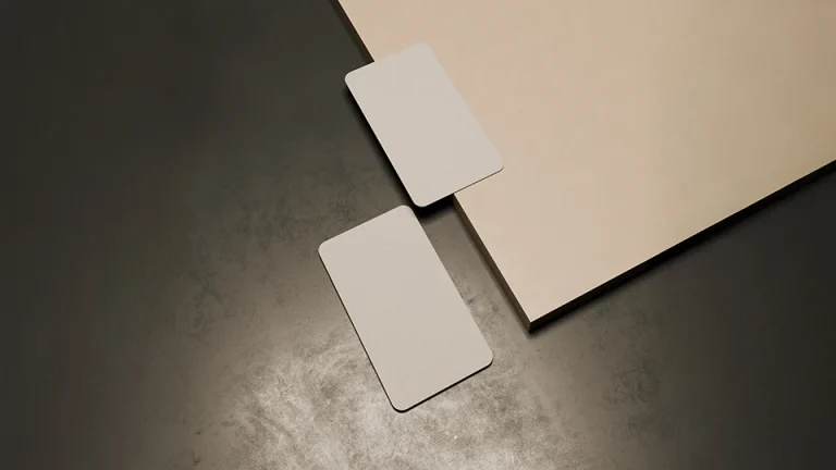 rounded business card mockup template